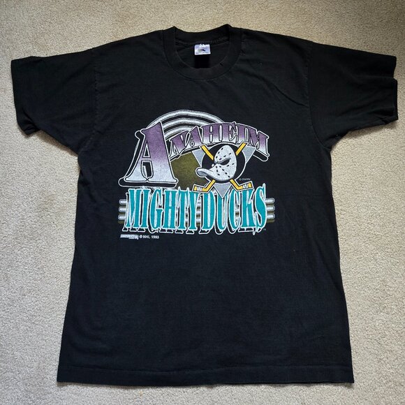 1993 Single Stitch Disney Anaheim Mighty Ducks Shirt *EUC* - Picture 1 of 6